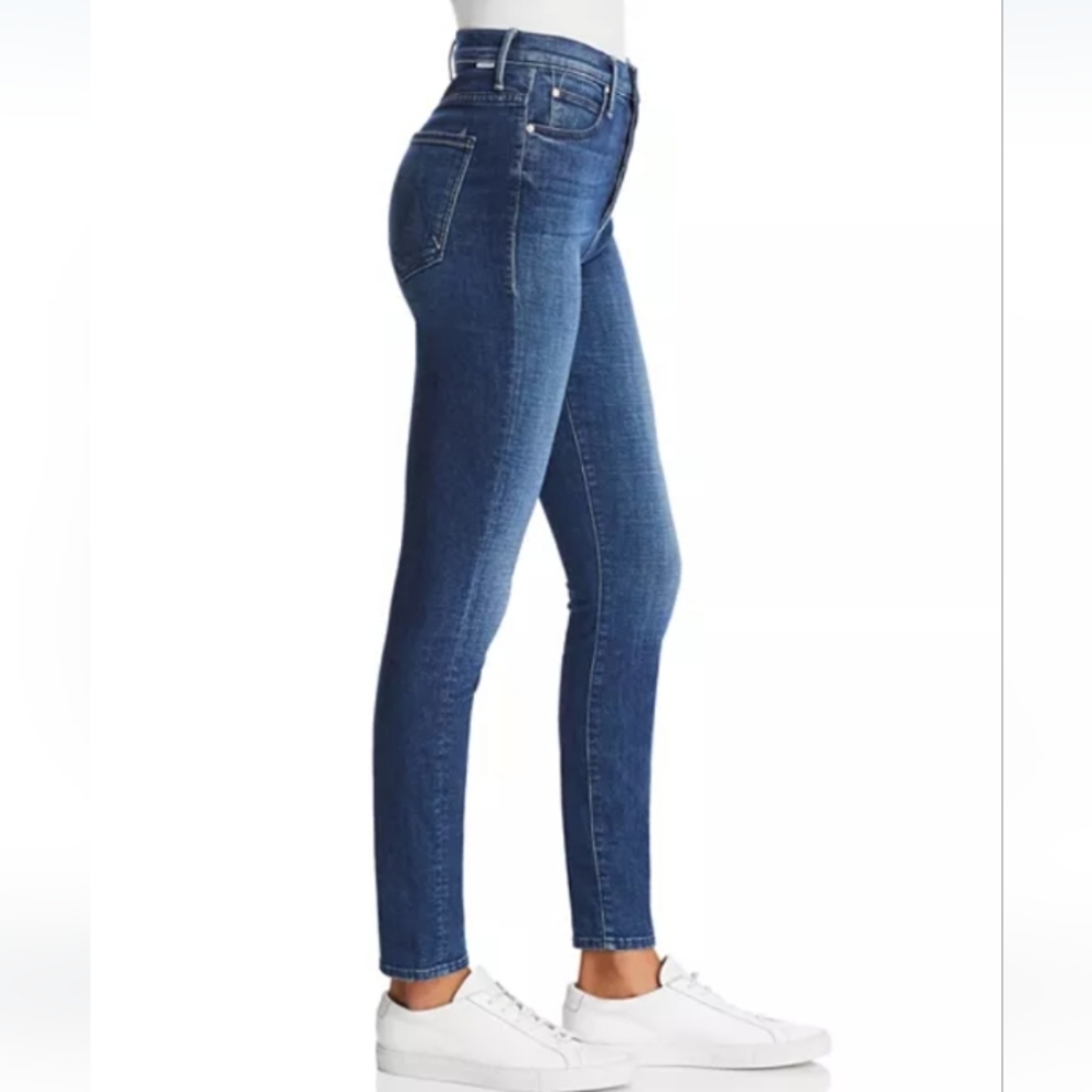 MOTHER Women Jeans Skinny in Dark Blue Wash